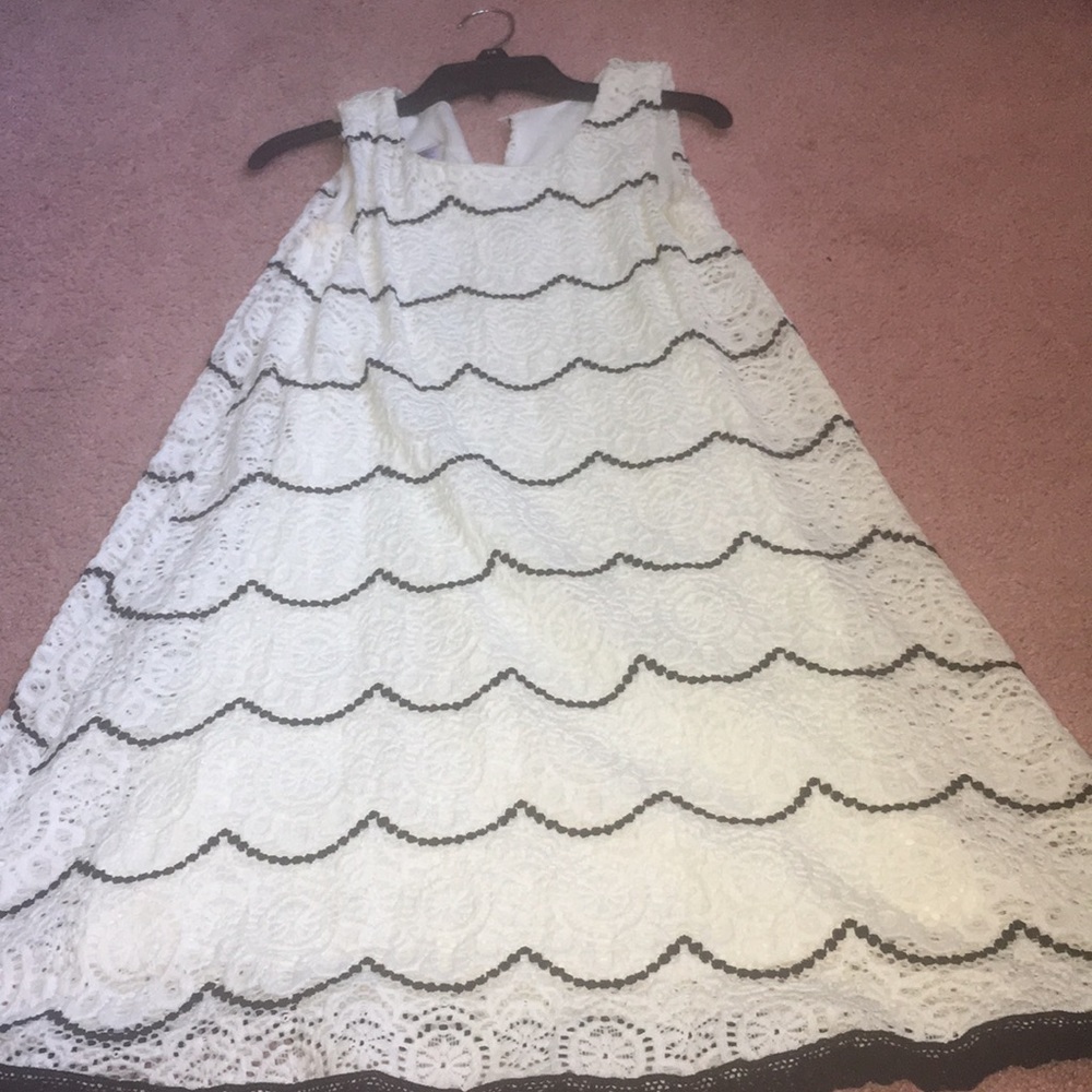 White and black dress from Macy’s (worn once )